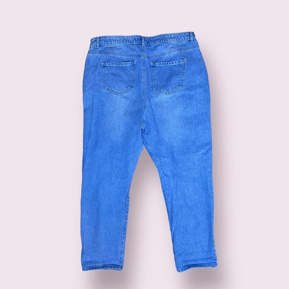 ASOS | Women’s | Plus Ripped Boyfriend Jean in Mid Wash Blue | Size: 20 - Picture 8 of 9